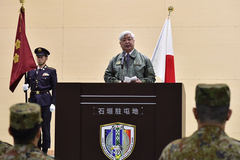 石垣駐屯地の視察　写真：防衛省