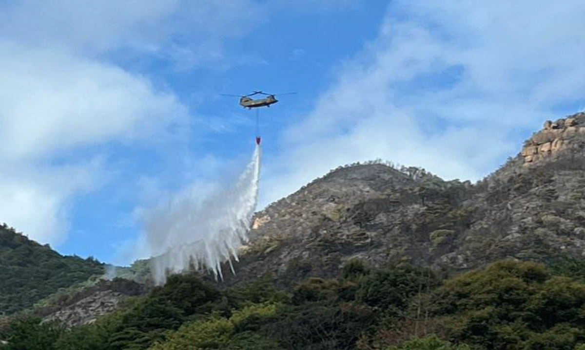 山口県で山林火災 陸自中部方面航空隊などが災害派遣（9月19日〜22日