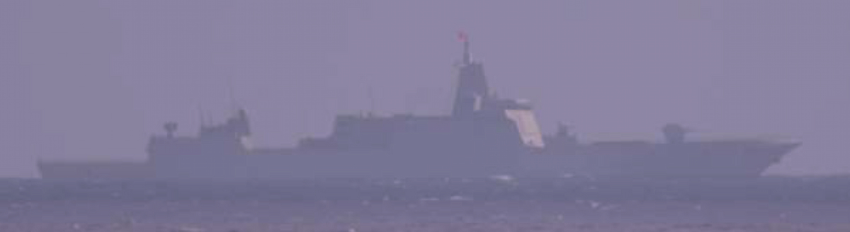 中国海軍艦艇計4隻が宮古島の北東の海域を航行（10月15日、レンハイ級