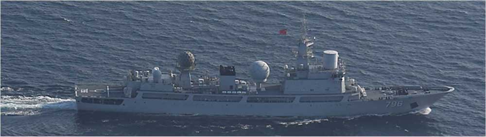 中国海軍艦艇1隻が津軽海峡を東進（10月4日、ドンディアオ級）｜J
