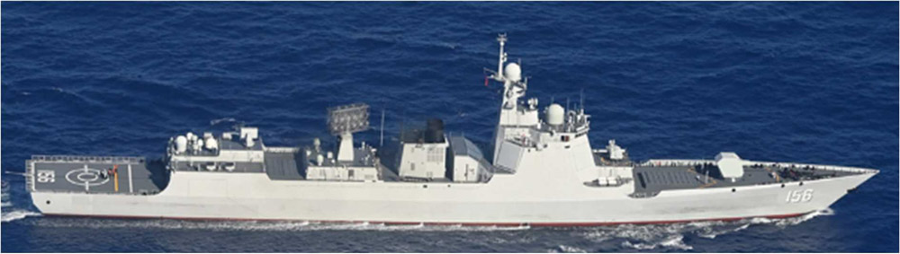 海上護衛艦　3インチ 中国海軍艦艇3隻が沖縄本島－宮古島間を北西進 海自P-3Cが警戒監視