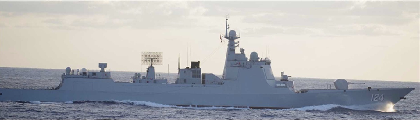 中国海軍艦艇4隻を沖大東島の西海域で確認 戦闘機・艦載ヘリが発着艦