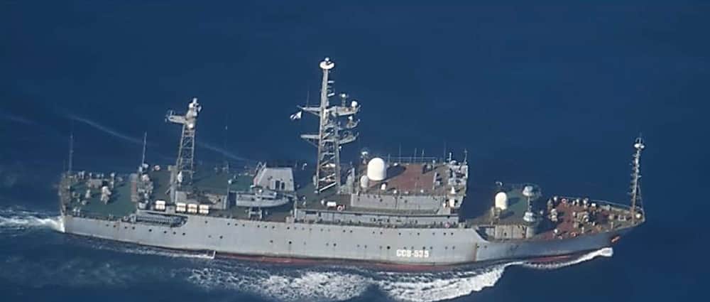 ロシア海軍情報収集艦1隻が沖縄本島と宮古島との間を北西進、対馬海峡