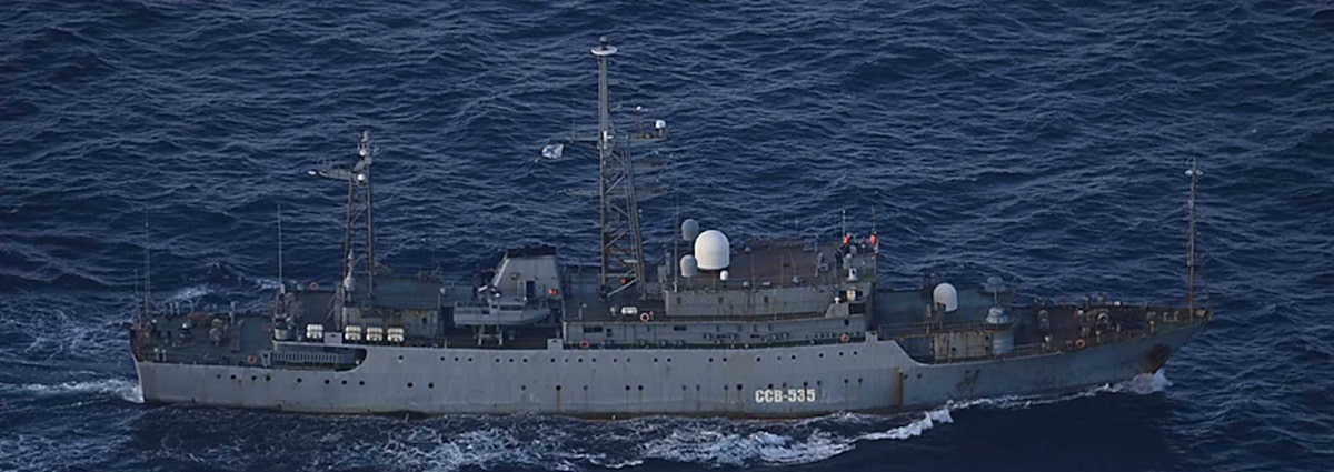 ロシア海軍情報収集艦1隻が与那国島の北西海域から太平洋へ航行（1月12