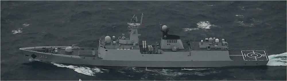 中国海軍艦4隻が沖縄本島と宮古島との間の海域を南東進（1月27～28日