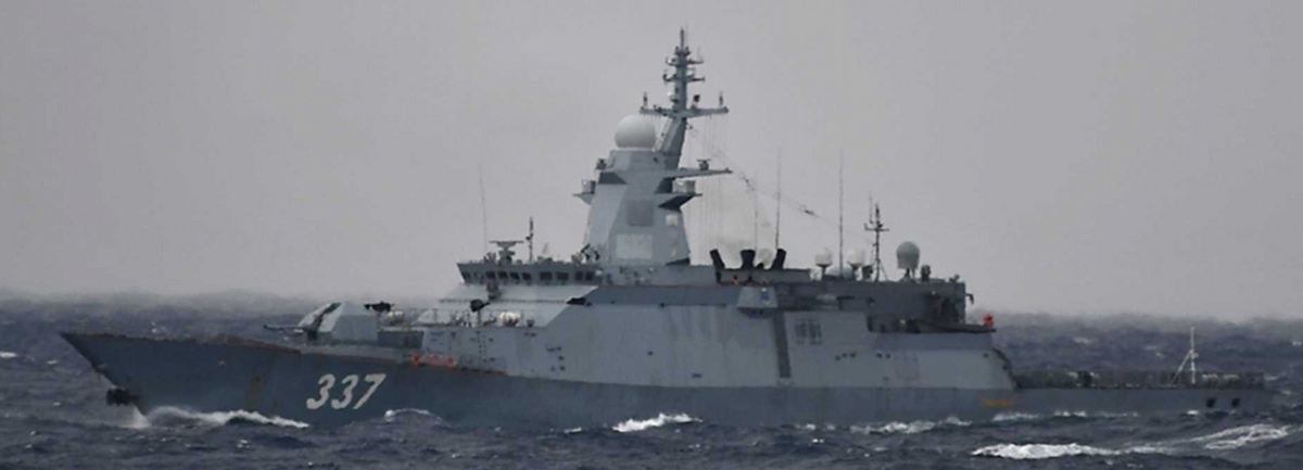 鳴咽帝国陸海軍 ロシア海軍フリゲート1隻が津軽海峡を東進、太平洋へ航行（2月1日