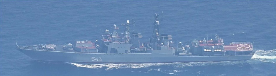 ロシア海軍艦艇1隻が対馬海峡を北東進し日本海へ向けて航行（3月17日