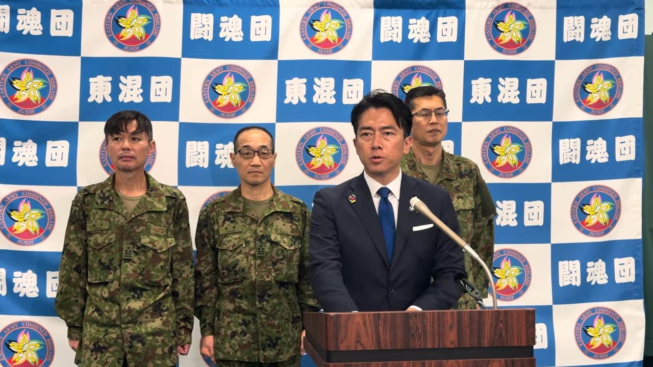 小泉防衛大臣が臨時会見 陸上自衛隊高等工科学校創立71周年記念行事へ